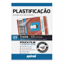 Plastico Para Plastificação Documentos Crachá Spiral 100 Un