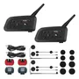 Kit Intercomunicador Capacete Comunicador Moto V6 Bluetooth