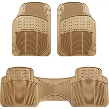 Amazonbasics 3 Piece Car Floor Mat, Beige