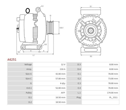 Alternador Jeep Cheroke Wrangler Dodge Nitro Foto 5