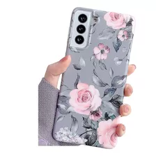 Funda Para Samsung Galaxy S22 5g - Gris/flores Rosas