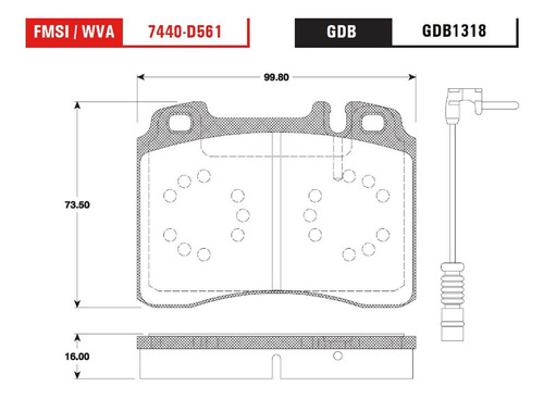 Balatas Delanteras C/sensor Mercedes-benz E320 1996-1997 Trw Foto 2