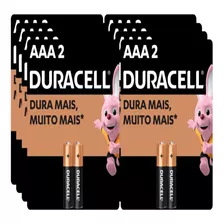 8 Pilhas Alcalinas Duracell Aaa Com 2