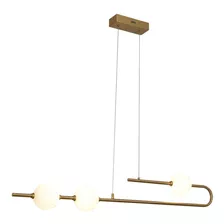 Luminária Pendente Candy Dourado 110cm 10w 2700k Bella 110v/220v