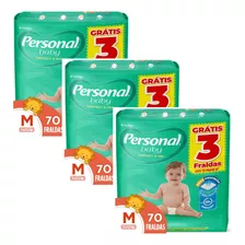 Kit 03 Fraldas Personal Baby M 70