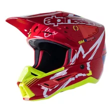 Capacete Alpinestars Sm5 Action Vermelho Motocross Enduro
