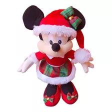 Minnie Mouse Natal 30 Cm - Presente - Papai Noel - Pelucia