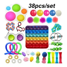 Kit De Brinquedos Anti-estresse Fidget Toys Pop It 38 Unidad