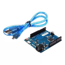 Placa Leonardo R3 Rev3 Atmega32u4 Com Cabo Usb Para Arduino