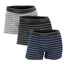 Boxer Hombre Algodón Briganti Pack X3 Calzoncillos Hxim09529