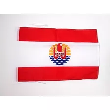 Bandera De La Polinesia Francesa 18 X 12 Cuerdas Pequena B