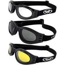 3 Gafas De Motocicleta Burning Man Que Se Pliegan Un Al...