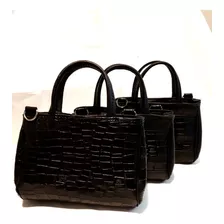 Mini Bolso Bandolera Cuero Pu Croco 