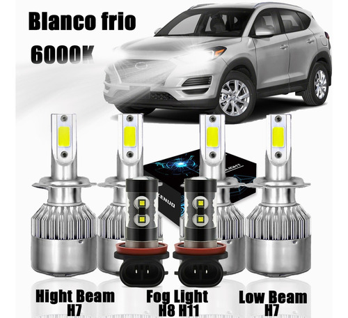 Para Hyundai Tucson 2016-2018 C6 Led Focos Kit H7 H8 Foto 2