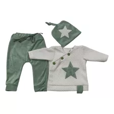 Conjunto Bebê Menino Plush Estrelinha