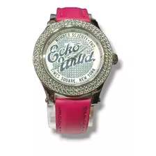 Relógio Marc Ecko - Pulseira De Couro Feminino Rosa-chiclete