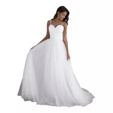 Vestido De Novia Escote Corazón 4 Capas De Tul Ns 01