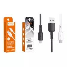 Cabo Carregador Usb Celular Android Turbo Rápido Reforçado Cor Branco