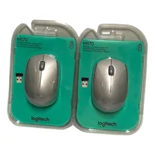 Pack Kit 2 Mouse Logitech M170 Plateado Inalambrico