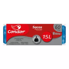 Saco De Lixo 15 Litros Reforçado Condor 60 Unid