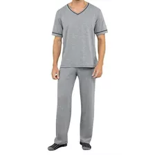 Pijama Masculino Longo Em Gola V Lupo 28004