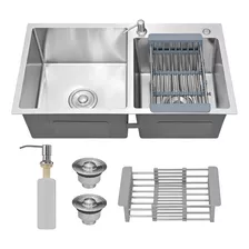 Cuba Cozinha Gourmet Pia Aço Inox Dupla Quadrada Acessórios