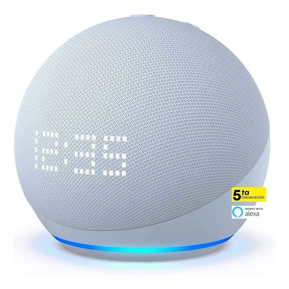 Amazon Alexa Echo Dot Con Reloj 5 Generación Parlante Azul