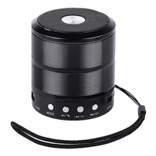 Mini Parlante Bluetooth Metalizado Usb Pendrive Micro-sd Aux Color Negro