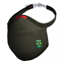 Kit Máscara Fiber Knit Cob + Filtro De Proteção + Suporte Cor Verde Militar Tamanho M