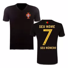 Camisa Portugal Personalizada Camiseta Futebol