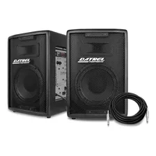 Kit Caixa De Som Ativa Usb+ Passiva 300w Rms Datrel Cabo 10m Cor Preto 110v/220v