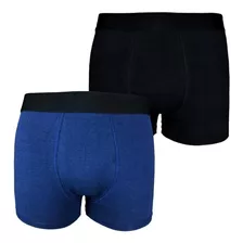 Kit 2 Cuecas Boxer Box Cotton Algodão Lisa Básica Casual