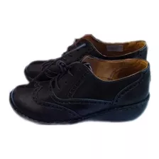 Zapato Dama Marco Donatti Acordonado Marròn Oscuro Cod 3