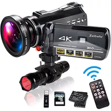 Video Camera, 4k Wifi Full Spectrum Camcorder, Ultra Infrare