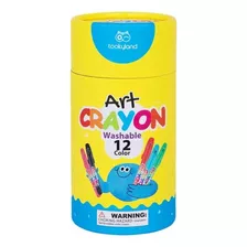 Set 12 Crayones Crayolas Lavables Y Textura Sedosa Con Tapa