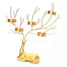 Elk Candlestick Golden Deer Castiçais Para Presente De