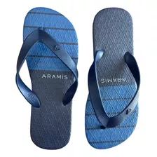 Chinelo Aramis Estampa Listras Logo Relevo Na Tira Original