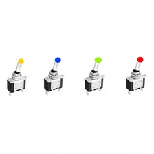 Switch Palanca 1 Paso Punta Led Cromado Universal 12v Color