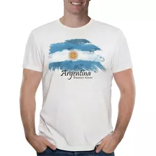 Remera Bandera Argentina Hombre Purple Chick