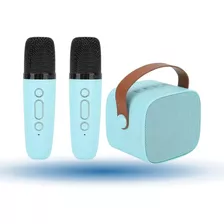 Caixinha De Som Karaokê 2 Microfones Bluetooth Portátil Nf