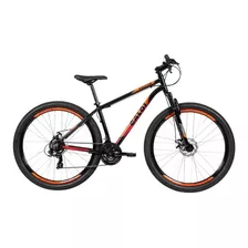 Mountain Bike Caloi Vulcan Aro 29 17 21v Freios De Disco Mecânico Câmbios Power Index Y Shimano Tourney Tz300 Cor Preto/laranja