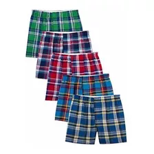 Fruto Del Telar Para Hombre Tejido Tartan Y Plaid Boxer Mult