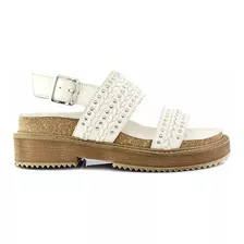 Sandalia Cuero Mujer Briganti Zapato Taco Hebilla Mcsd04758