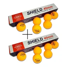 2cxs C/ 06 Bolinhas Cada De Ping Pong Shield Brand 40mm Pro