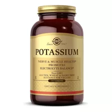 Solgar Potasio 99 Mg Potassium 250 Tabletas Sabor Sin Sabor