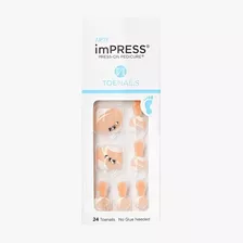 Impress Uñas Postizas Autoadhesivas Para Los Pies X24 Un