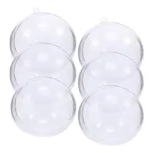 Esfera Acrilica Transparente - 10 Unidades 6,5cm -bola Natal