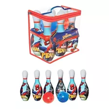 Brinquedo Jogo De Boliche Pinos 29 Cm Homem Aranha Spiderman