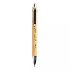 Caneta Premium De Bambu Plantaholic - Leoarte Cor Da Tinta Preto Cor Do Exterior Palha