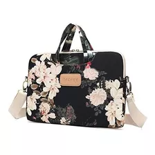 Dachee Black Peony Patten Bolsa De Mensajero Para El Hombro 